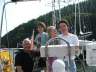 Siobhan, Lawry and two young crew members
