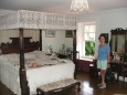 Sunbury Plantation House bedroom with artefacts