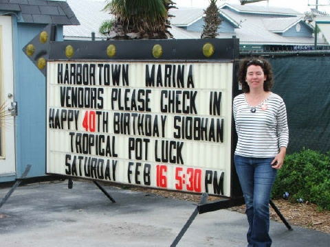 Siobhan's name in lights